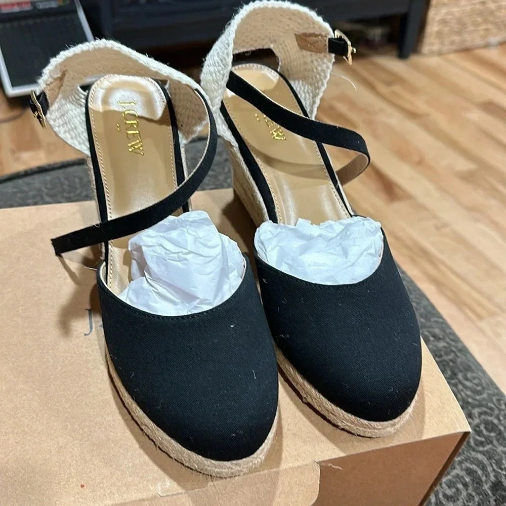 J.Crew Ankle-strap espadrille wedges - Picture 2 of 5
